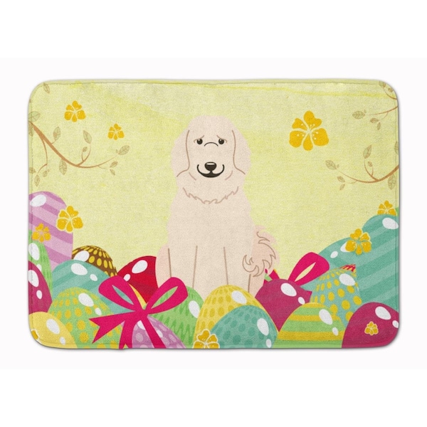 Carolines Treasures Easter Eggs Great Pyrenese Machine Washable Memory Foam Mat BB6083RUG - main